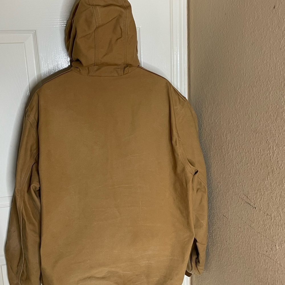 Carhartt Active Jacket Y2K Mesh Lined Full-Zip Hooded Coat, Brown Tan, Mens XL   - Picture 10 of 14